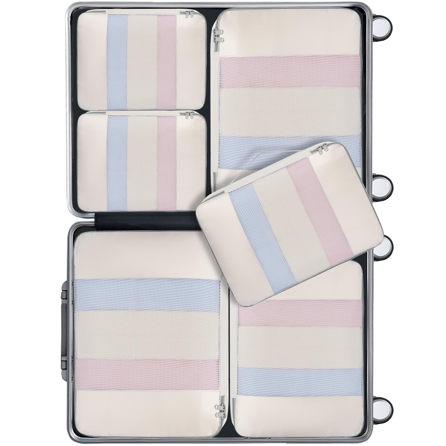 BAGAIL 6 Set/8 Set/10 Set Packing Cubes Various Sizes Packing Organizer for Travel Accessories Luggage Carry On Suitcase