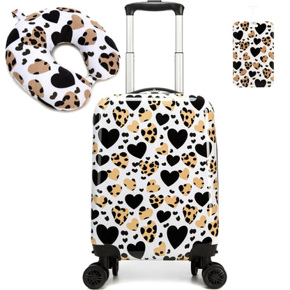 Esteemly Kid's Luggage Set 2 Piece Suitcase Set 16" Hardside Luggage with Spinner Wheels Kids Carry on Suitcase
