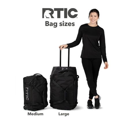 RTIC Road Trip Rolling Duffle Bag with Wheels for Men and Women, Traveling Tote for Camp, Travel, Gym, Weekender, Camping, Overnight Carry On, Sports, Spacious, Water Resistant
