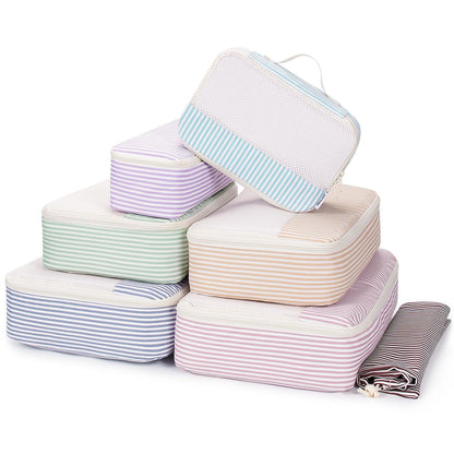 Narwey 7 Set Packing Cubes for Travel Carry on Suitcase Luggage Organizer Bags for Kids Women Men, Durable Packing Organizers Bag, Travel Essentials Accessories