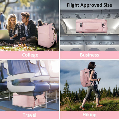 Taygeer Travel Backpack for Women Men, TSA Approved Carry On Backpack with USB Charging Port & Shoe Pouch