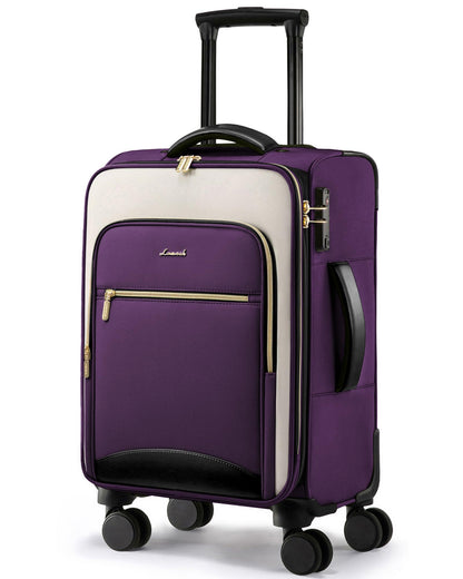 LOVEVOOK Carry on Luggage Lightweight Suitcase with DOUBLE Spinner Wheels and TSA Lock for Women