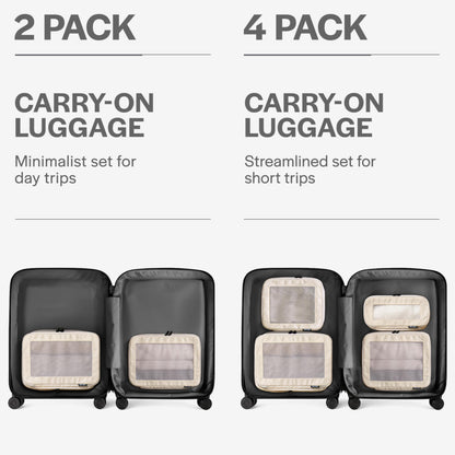 Aerotrunk Compression Packing Cubes for Travel - Luggage Organizer Bags - Double Zipper Packing Cubes for Suitcases
