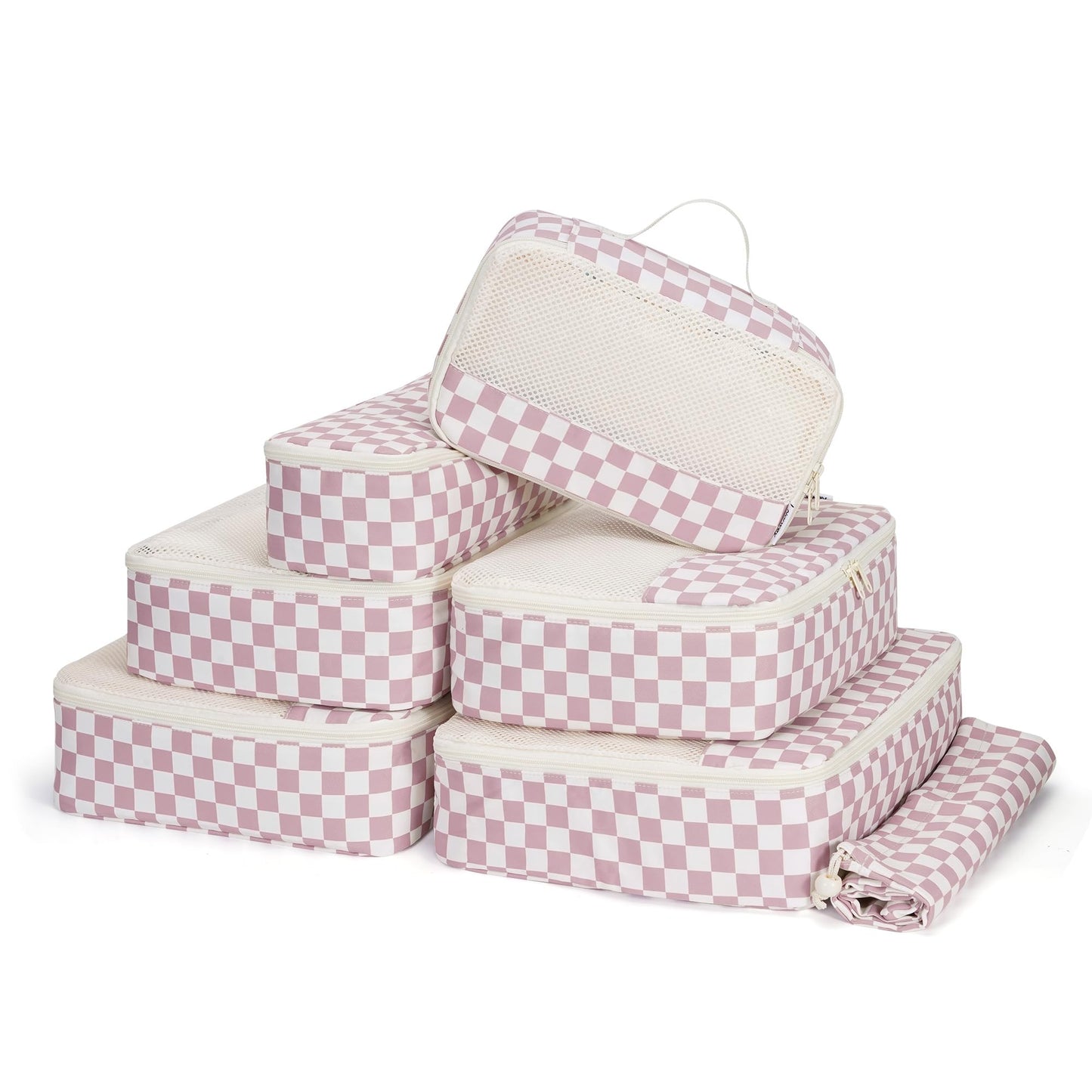 Narwey 7 Set Packing Cubes for Travel Carry on Suitcase Luggage Organizer Bags for Kids Women Men, Durable Packing Organizers Bag, Travel Essentials Accessories