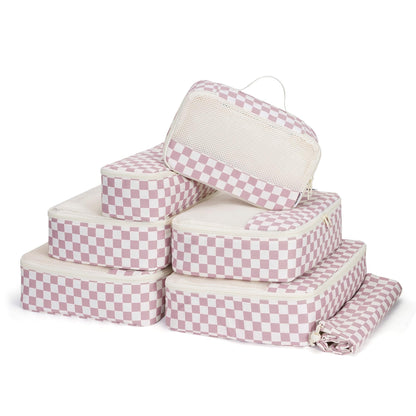 Narwey 7 Set Packing Cubes for Travel Carry on Suitcase Luggage Organizer Bags for Kids Women Men, Durable Packing Organizers Bag, Travel Essentials Accessories