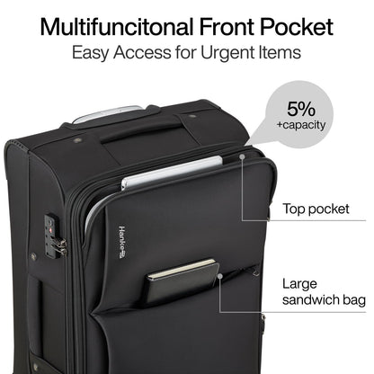 Hanke Softside Expandable Luggage 16/20/24/28 Inch Carry On Luggage for Travel Checked Luggage Suitcases with Wheels TSA Luggage Large Suitcase