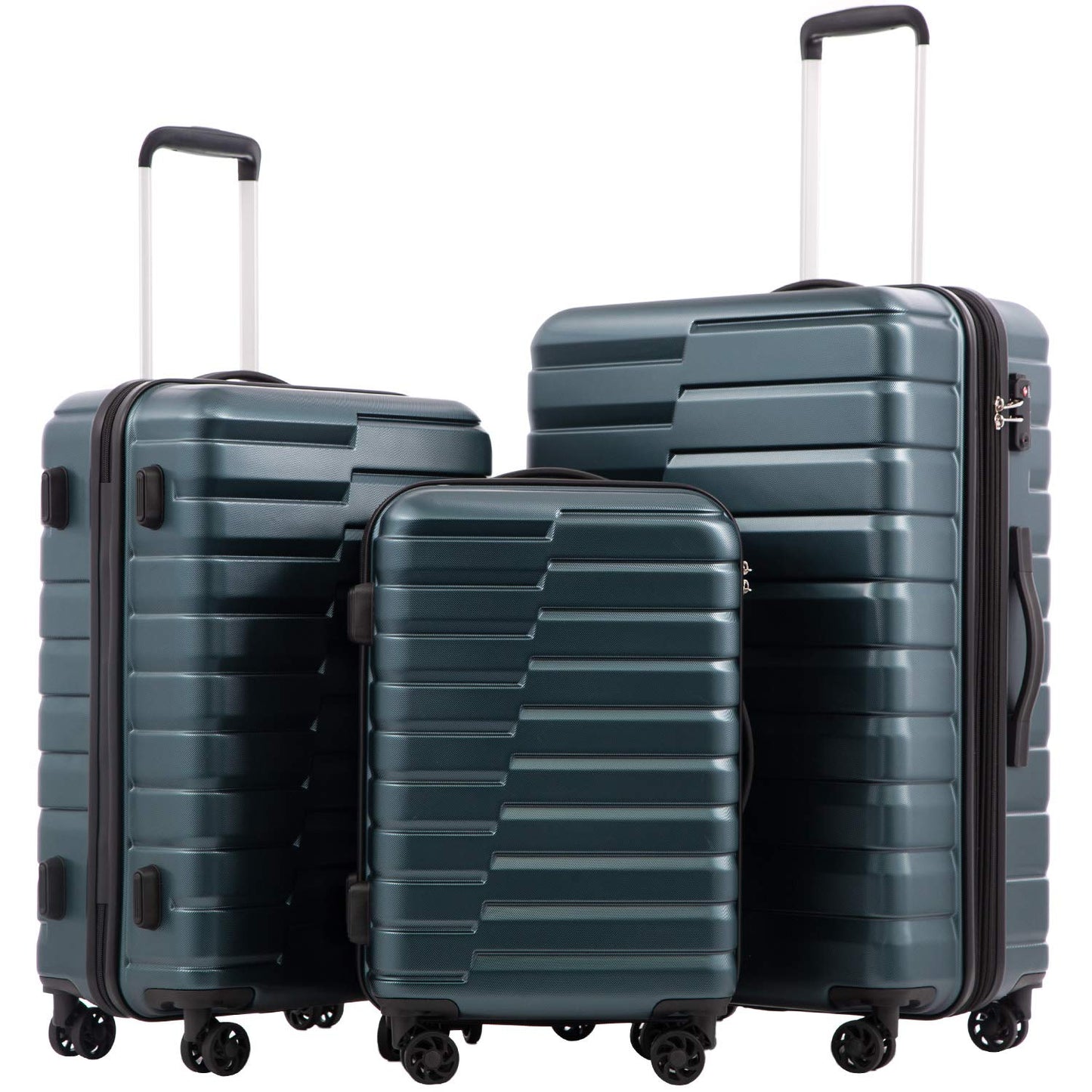 Coolife Luggage Suitcase Luggage set PC ABS TSA Lock Spinner Carry on 3 Piece Sets