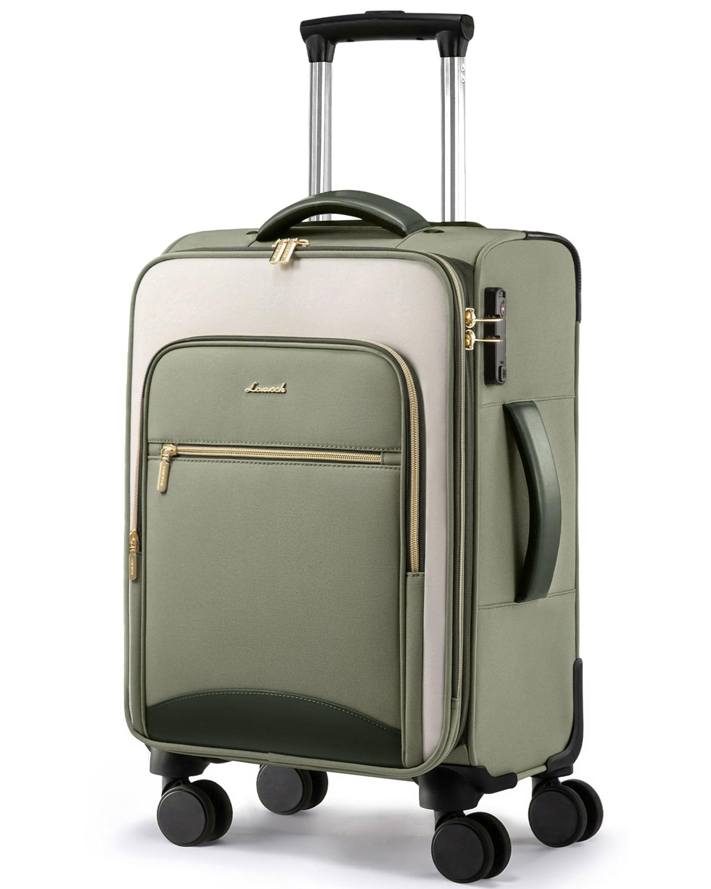 LOVEVOOK Carry on Luggage Lightweight Suitcase with DOUBLE Spinner Wheels and TSA Lock for Women