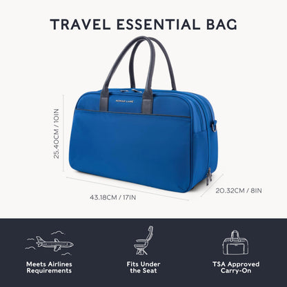 Nomad Lane The Bento Bag Carry-On Luggage Duffel Bag, Durable & Lightweight Suitcase. Personal Item Weekender Overnight Travel Bag for Men & Women