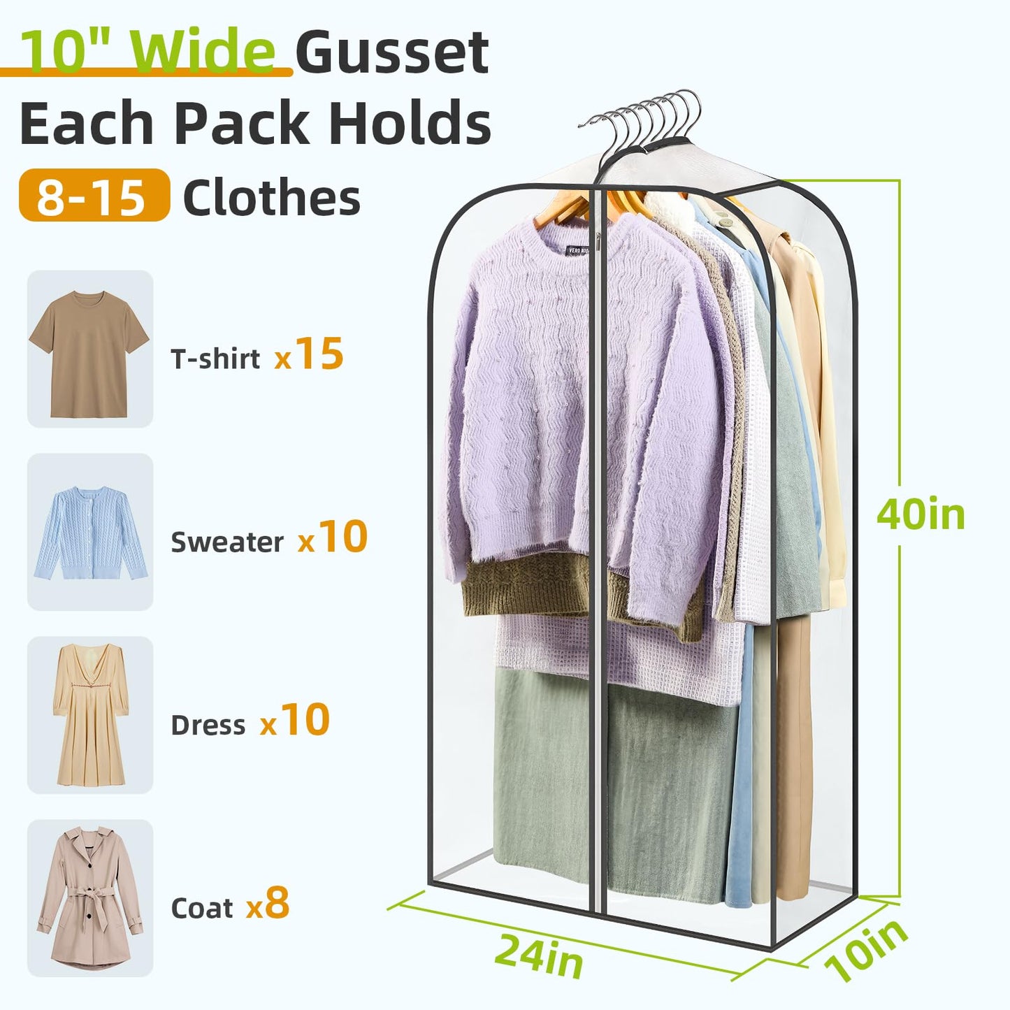 6 Pack Clothes Storage Bags