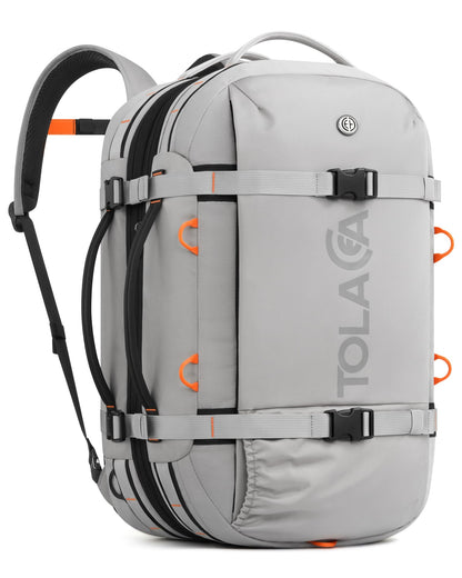 Tolaccea Travel Laptop Backpack, Carry On Backpack for Men Women, 40L-50L Expandable TSA Approved Rucksack Daypack Duffel Bag