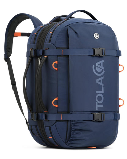 Tolaccea Travel Laptop Backpack, Carry On Backpack for Men Women, 40L-50L Expandable TSA Approved Rucksack Daypack Duffel Bag