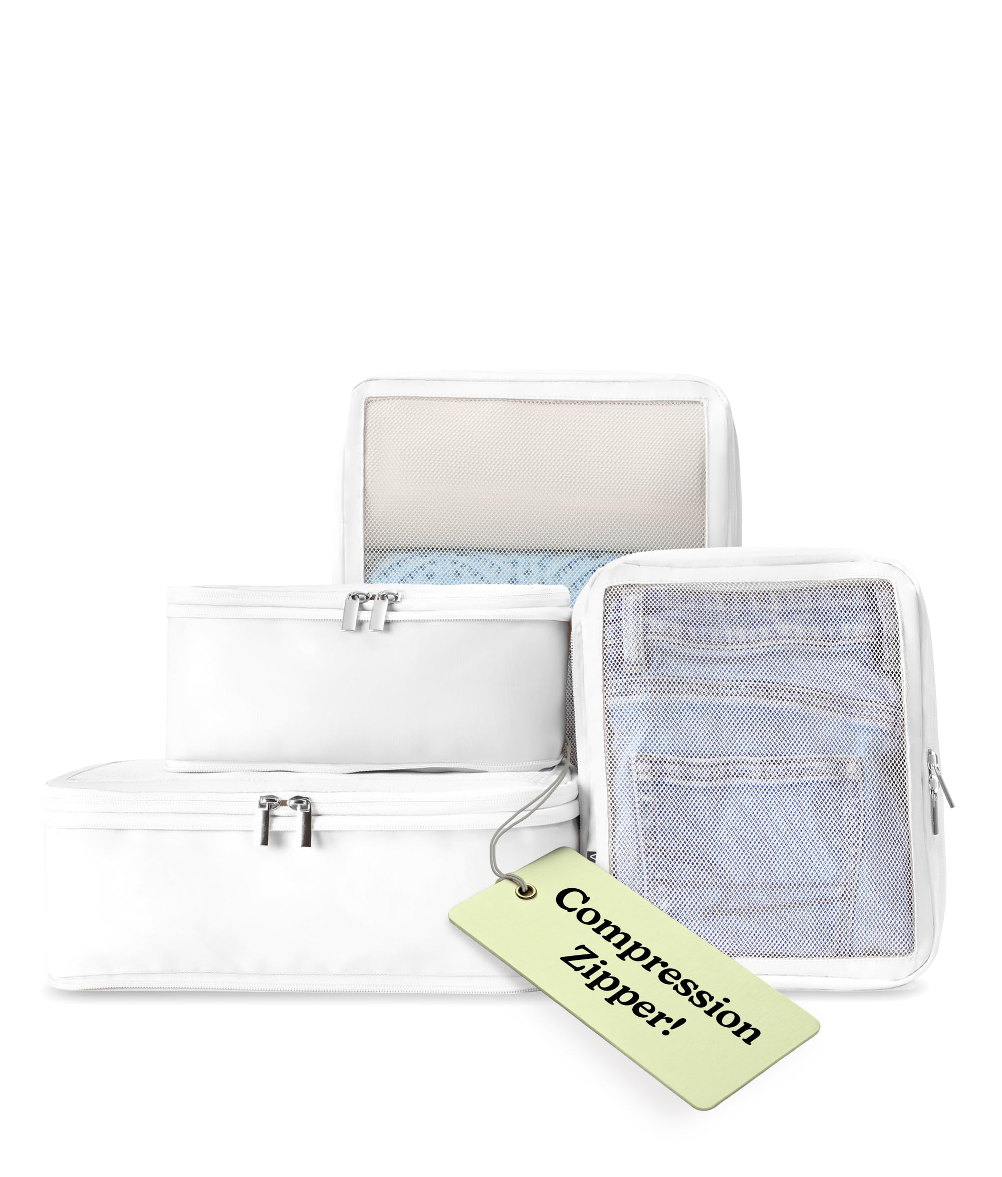 VANDEL Space-Saving Compression Packing Cubes for Women, Men, Compressible Carry On Suit Case Organizer Luggage Packing Cubes for Travel Organizer Bags for Luggage and Backpacks, Suitcase Cube