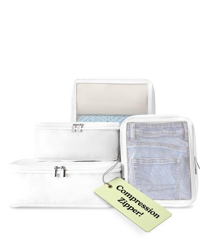 VANDEL Space-Saving Compression Packing Cubes for Women, Men, Compressible Carry On Suit Case Organizer Luggage Packing Cubes for Travel Organizer Bags for Luggage and Backpacks, Suitcase Cube