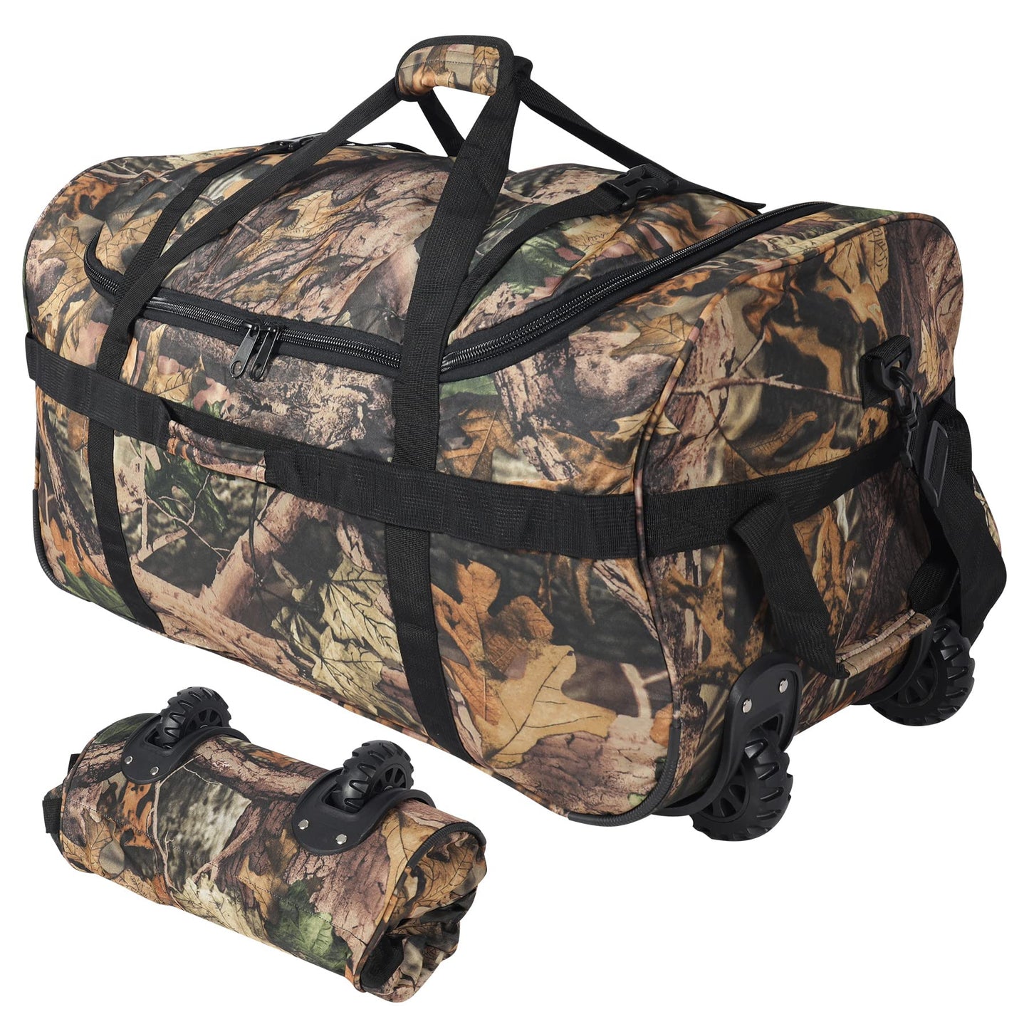 REDCAMP 85L/120L/140L Foldable Duffle Bag with Wheels, Large Travel Duffel Bag