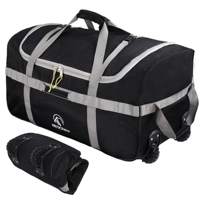 REDCAMP 85L/120L/140L Foldable Duffle Bag with Wheels, Large Travel Duffel Bag