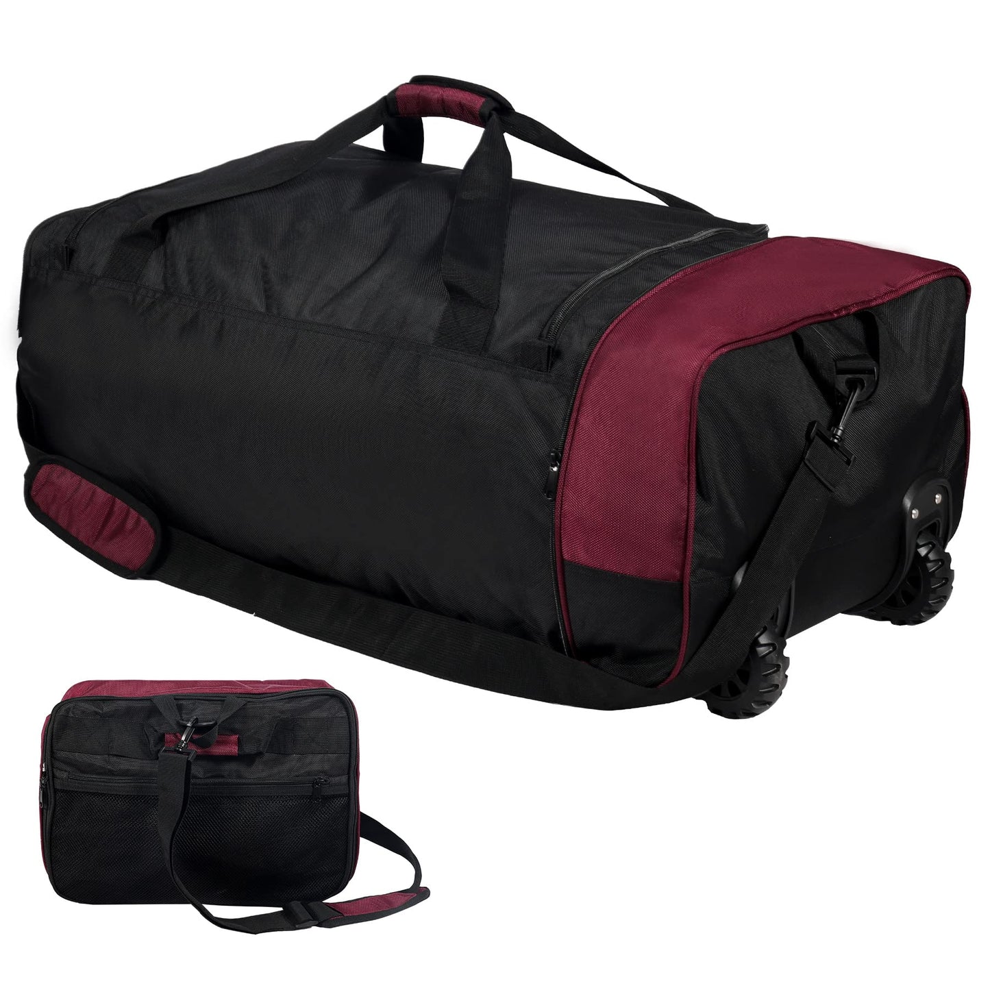 REDCAMP 85L/120L/140L Foldable Duffle Bag with Wheels, Large Travel Duffel Bag