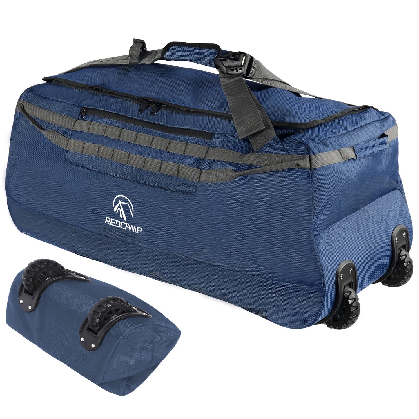 REDCAMP 85L/120L/140L Foldable Duffle Bag with Wheels, Large Travel Duffel Bag