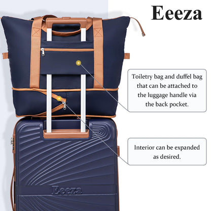 Eeeza Luggage Sets 5 Piece, Suitcases with Wheels, ABS Hard Case Luggage with TSA Lock Spinner Wheels, Carry On Luggage Set (20/24/28 inch)