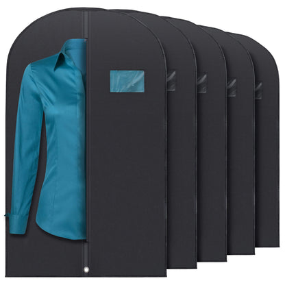 Plixio Garment Bags Suit Bag for Travel and Clothing Storage of Dresses, Dress Shirts, Coats— Includes Zipper and Transparent Window