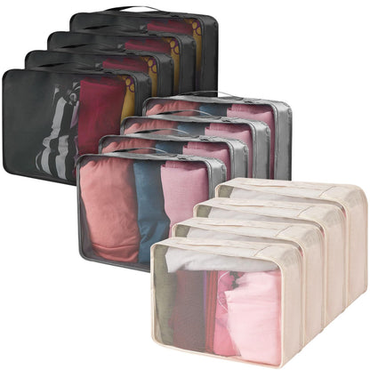 Silkfly 12 Pcs Packing Cubes for Suitcase Travel Luggage Bags Bulk Mesh Organizer Set for Hiking Camping Backpacking Clothes Accessories