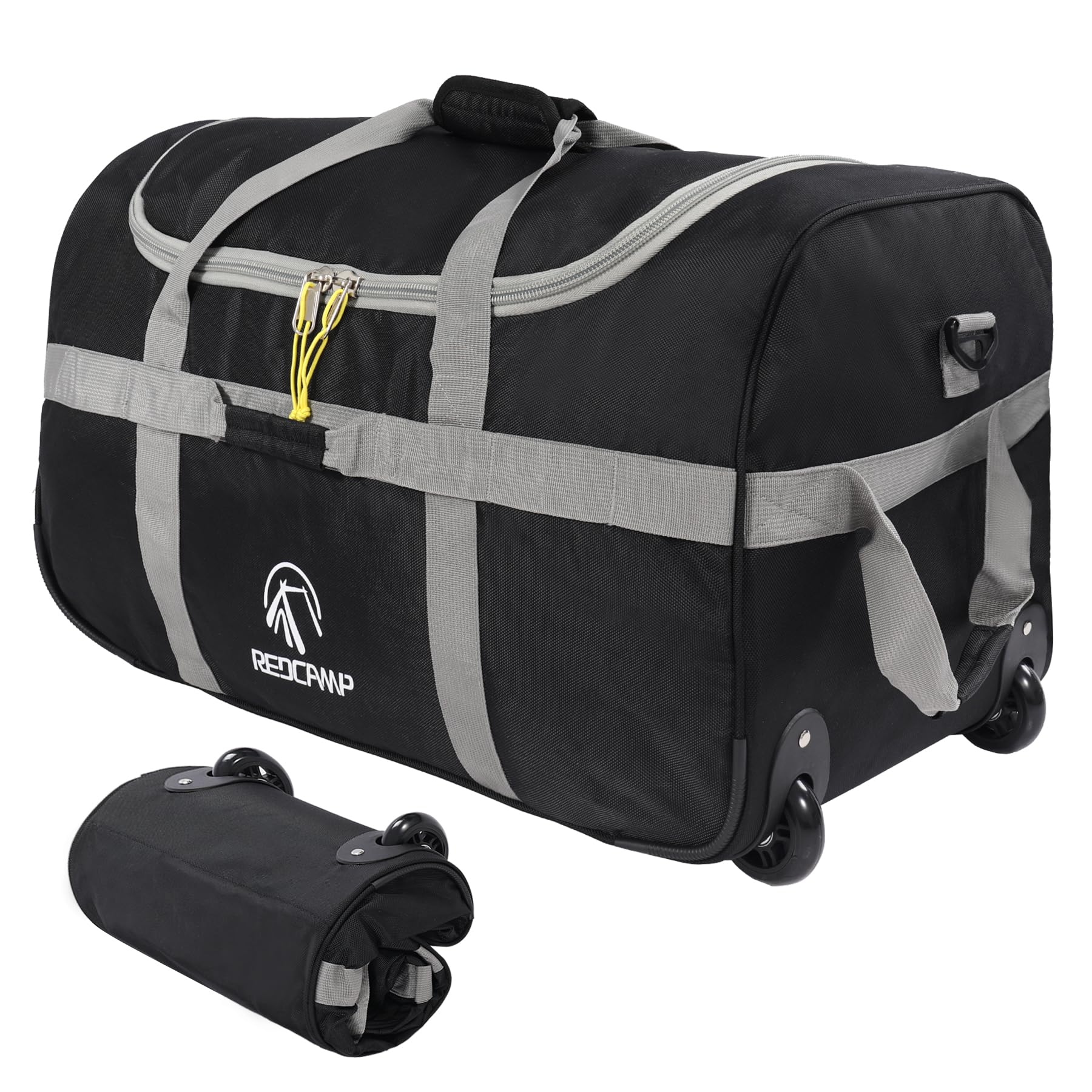 REDCAMP 85L/120L/140L Foldable Duffle Bag with Wheels, Large Travel Duffel Bag