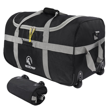 REDCAMP 85L/120L/140L Foldable Duffle Bag with Wheels, Large Travel Duffel Bag