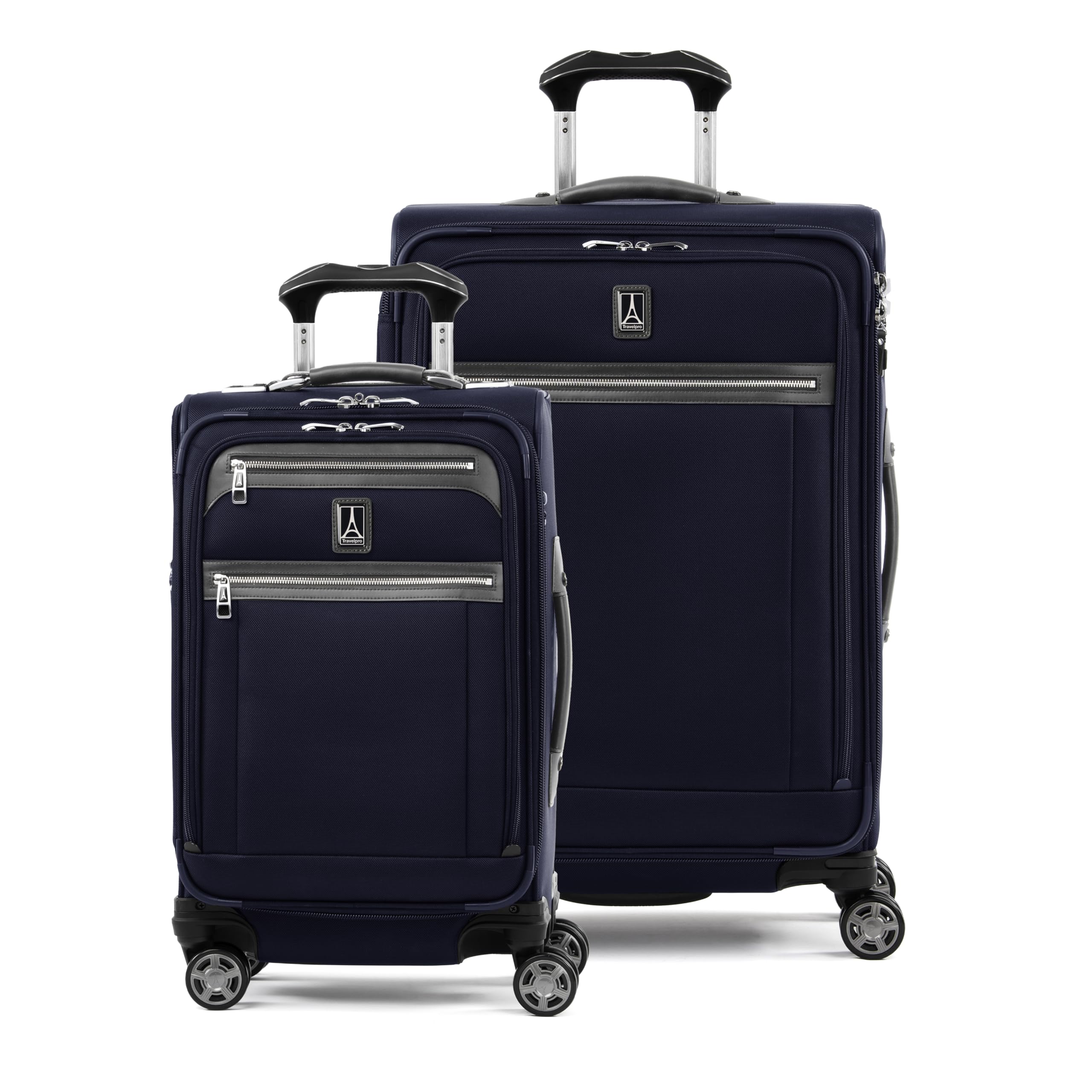 Travelpro Platinum Elite Softside Expandable Checked Luggage, 8 Wheel Spinner Large Suitcase, TSA Lock, Men and Women