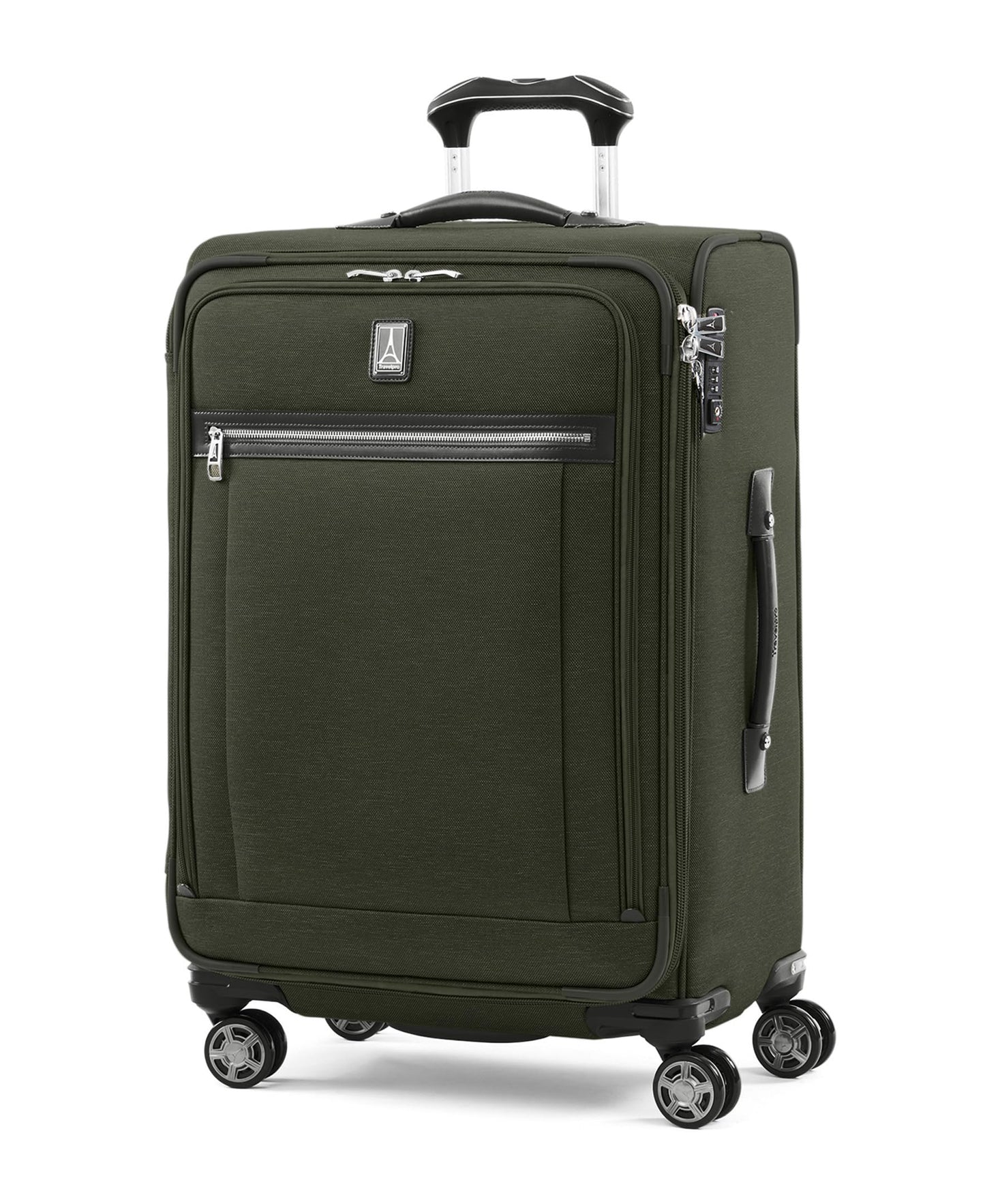 Travelpro Platinum Elite Softside Expandable Checked Luggage, 8 Wheel Spinner Large Suitcase, TSA Lock, Men and Women
