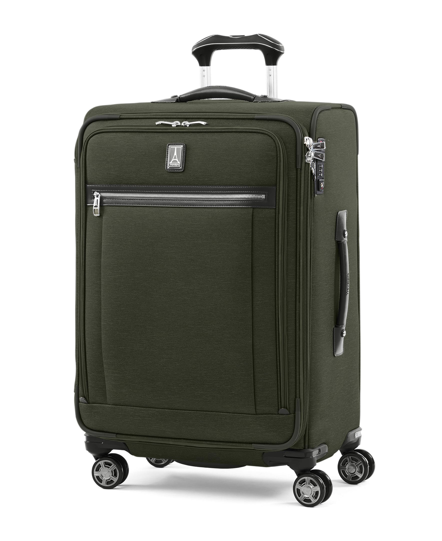 Travelpro Platinum Elite Softside Expandable Checked Luggage, 8 Wheel Spinner Large Suitcase, TSA Lock, Men and Women