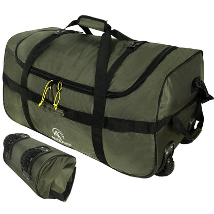 REDCAMP 85L/120L/140L Foldable Duffle Bag with Wheels, Large Travel Duffel Bag