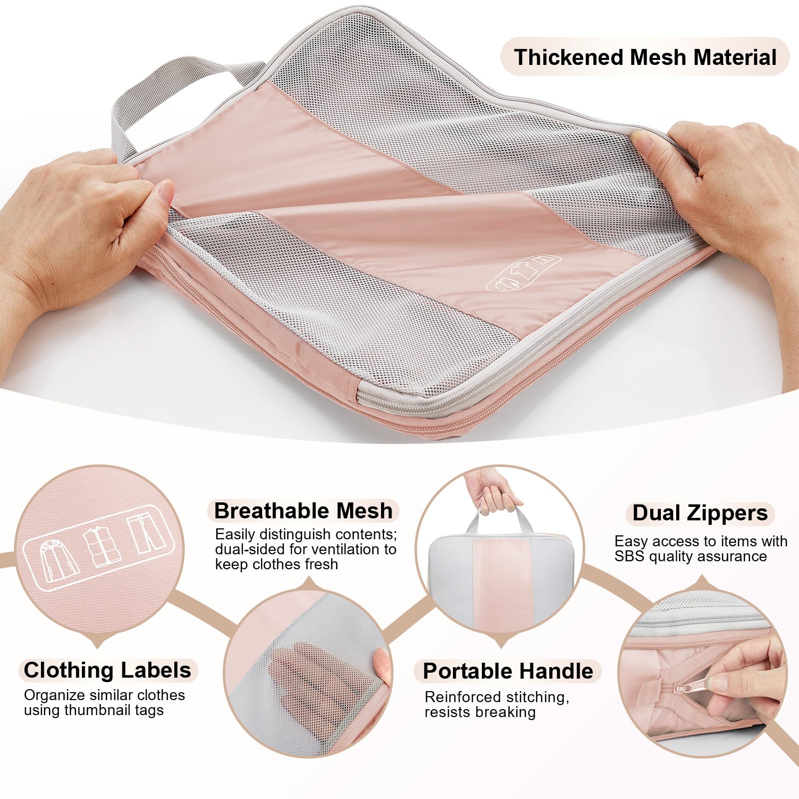 OlarHike Compression Packing Cubes Garment Bags