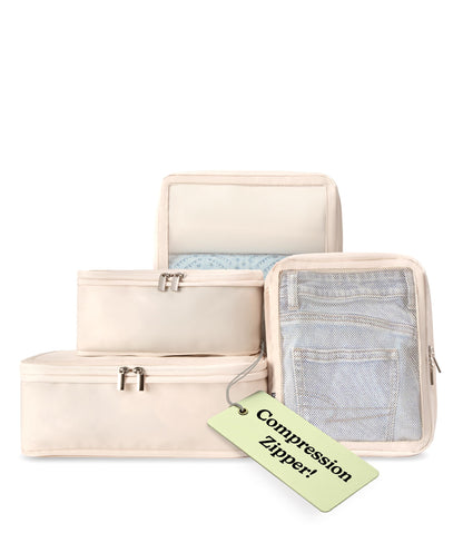 VANDEL Space-Saving Compression Packing Cubes for Women, Men, Compressible Carry On Suit Case Organizer Luggage Packing Cubes for Travel Organizer Bags for Luggage and Backpacks, Suitcase Cube