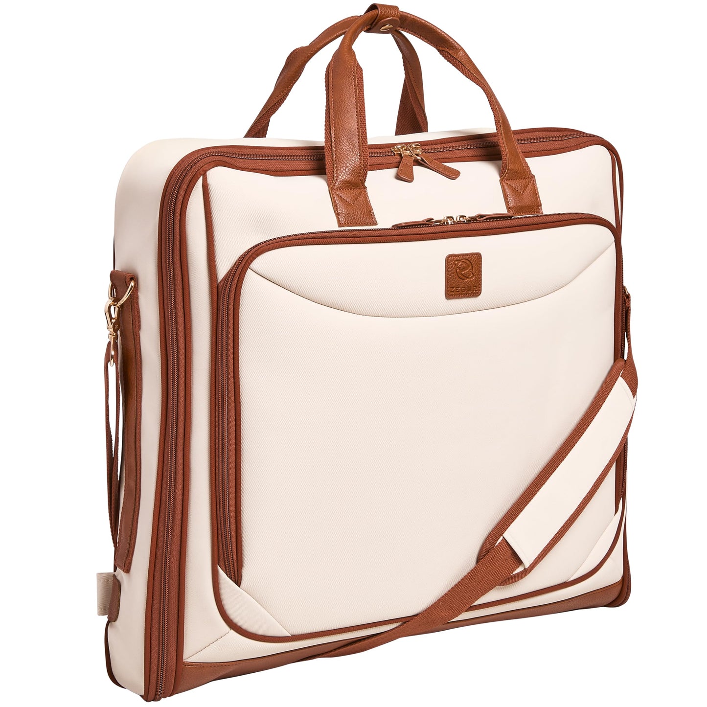 ZEGUR Premium Suit Garment Bag Carry On - Hangs 4 Suits - Travel & Business with Shoulder Strap and Laptop Compartment