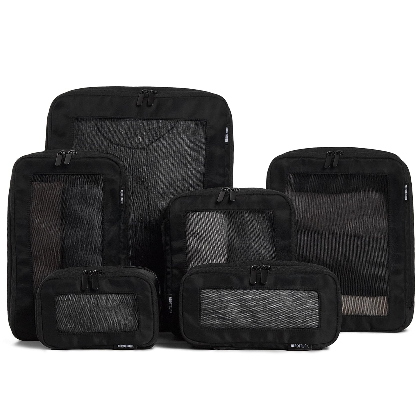 Aerotrunk Compression Packing Cubes for Travel - Luggage Organizer Bags - Double Zipper Packing Cubes for Suitcases