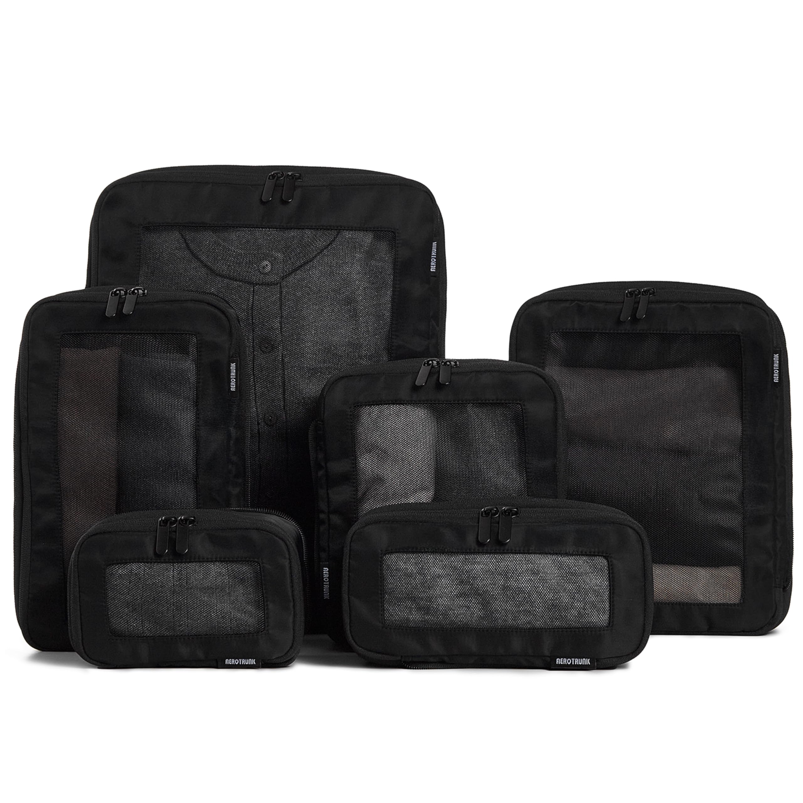 Aerotrunk Compression Packing Cubes for Travel - Luggage Organizer Bags - Double Zipper Packing Cubes for Suitcases