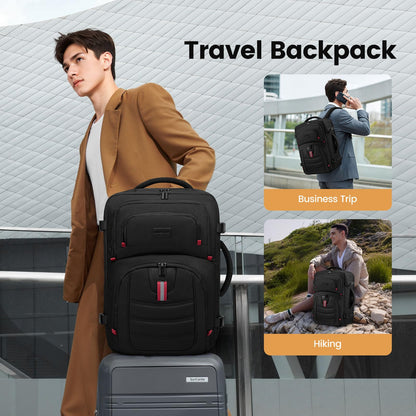 LOVEVOOK 40L Travel Backpack for Men,Airline Approved Carry On Bag with 3 Packing Cubes,TSA Friendly Personal Item Backpack