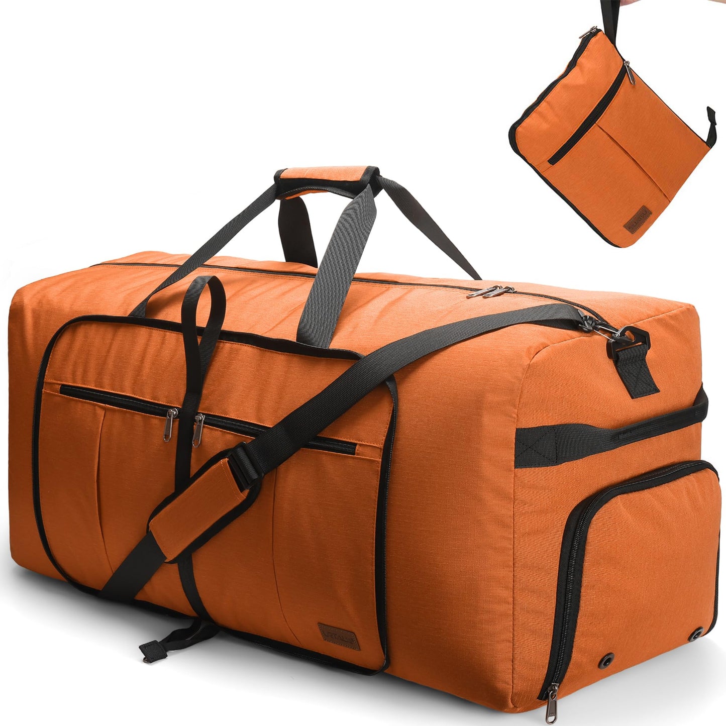 Urtala Travel Duffel Bag for Women & Men, Large Foldable Overnight Weekender Bag with Shoes Compartment & Shoulder Strap, Lightweight Waterproof Luggage Bag