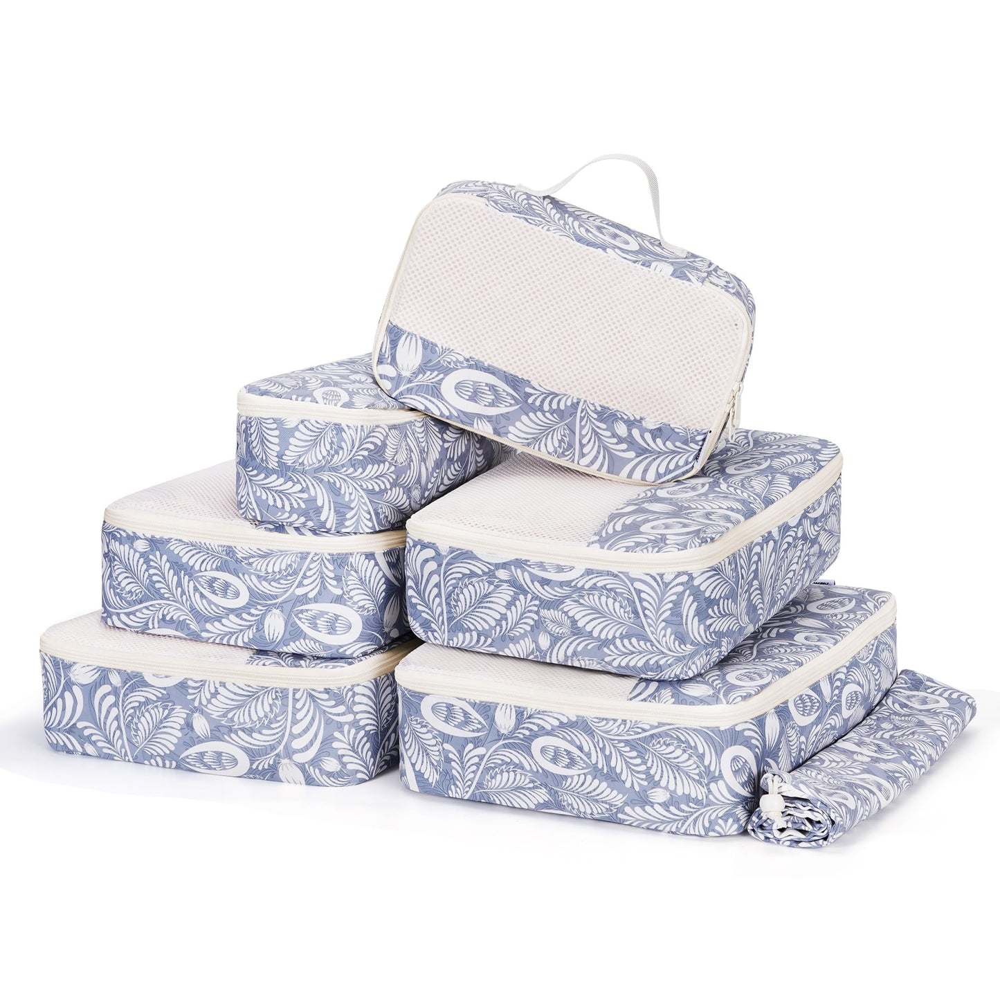 Narwey 7 Set Packing Cubes for Travel Carry on Suitcase Luggage Organizer Bags for Kids Women Men, Durable Packing Organizers Bag, Travel Essentials Accessories