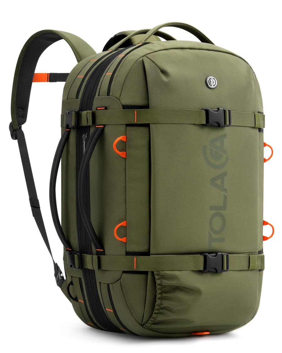 Tolaccea Travel Laptop Backpack, Carry On Backpack for Men Women, 40L-50L Expandable TSA Approved Rucksack Daypack Duffel Bag