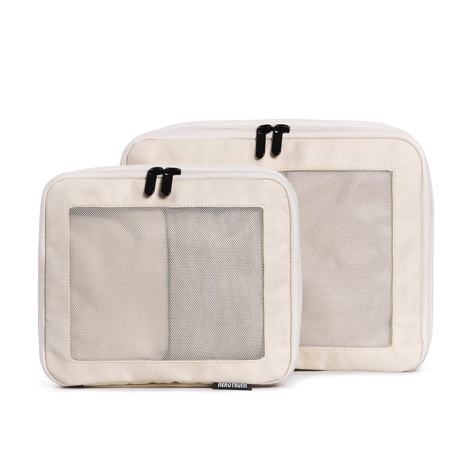 Aerotrunk Compression Packing Cubes for Travel - Luggage Organizer Bags - Double Zipper Packing Cubes for Suitcases