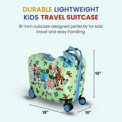 Bioworld Toy Story Kids Ride-On 15" Luggage For Travel and Adventures