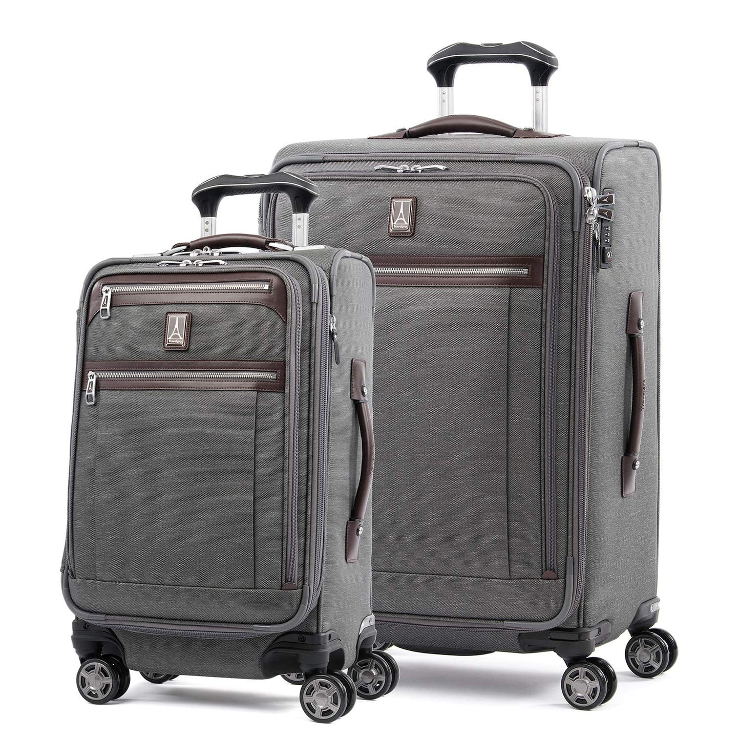 Travelpro Platinum Elite Softside Expandable Checked Luggage, 8 Wheel Spinner Large Suitcase, TSA Lock, Men and Women