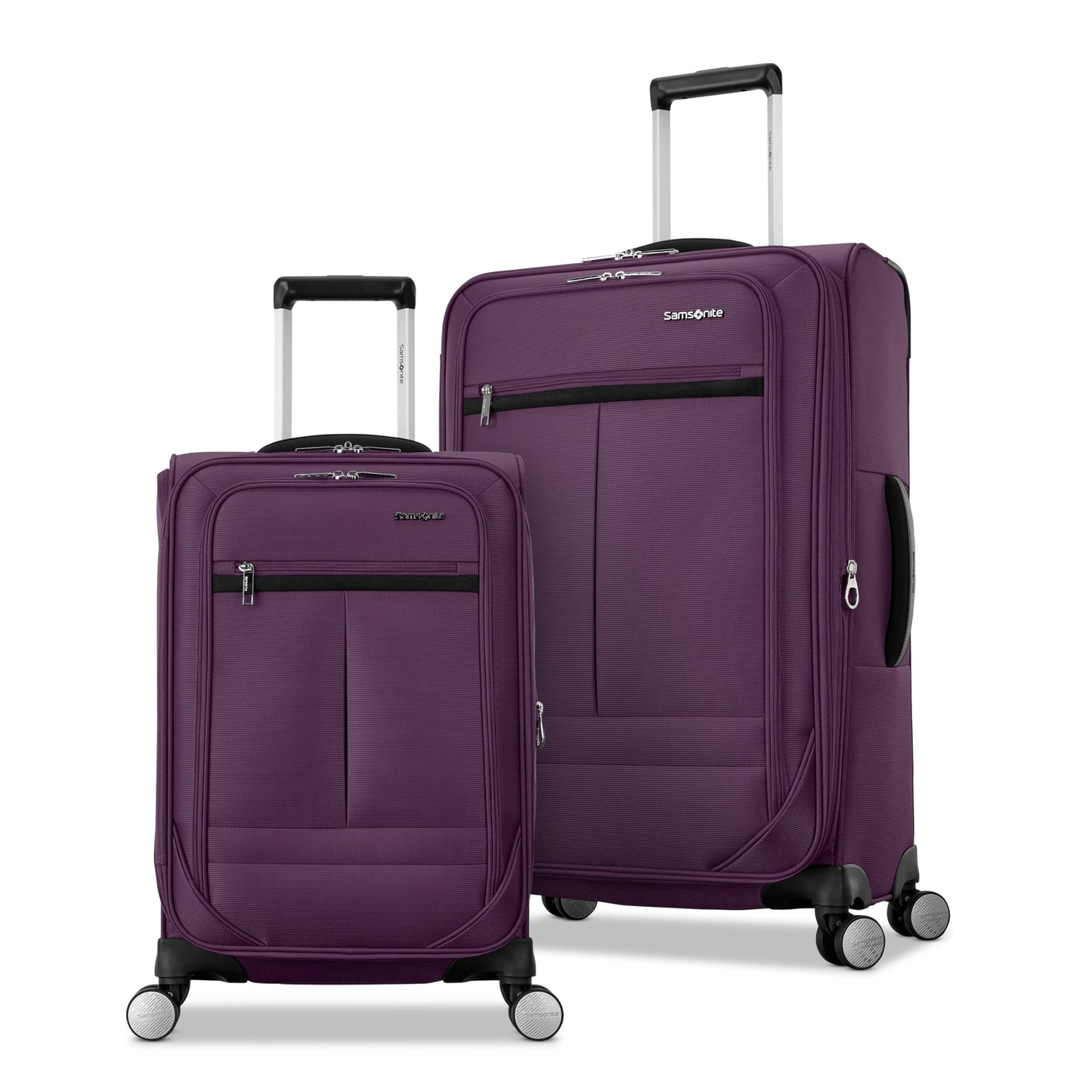 Samsonite Element 3-PC Soft-Sided 21/25/29 (Carry-On, Medium, Large Checked), Lightweight Expandable Luggage Set: 2 Front & Side Pocket, Four Spinner Wheels, Adjustable Handle, Durable