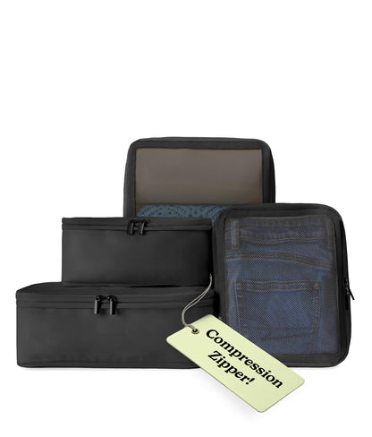 VANDEL Space-Saving Compression Packing Cubes for Women, Men, Compressible Carry On Suit Case Organizer Luggage Packing Cubes for Travel Organizer Bags for Luggage and Backpacks, Suitcase Cube