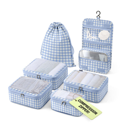 VANDEL Space-Saving Compression Packing Cubes for Women, Men, Compressible Carry On Suit Case Organizer Luggage Packing Cubes for Travel Organizer Bags for Luggage and Backpacks, Suitcase Cube