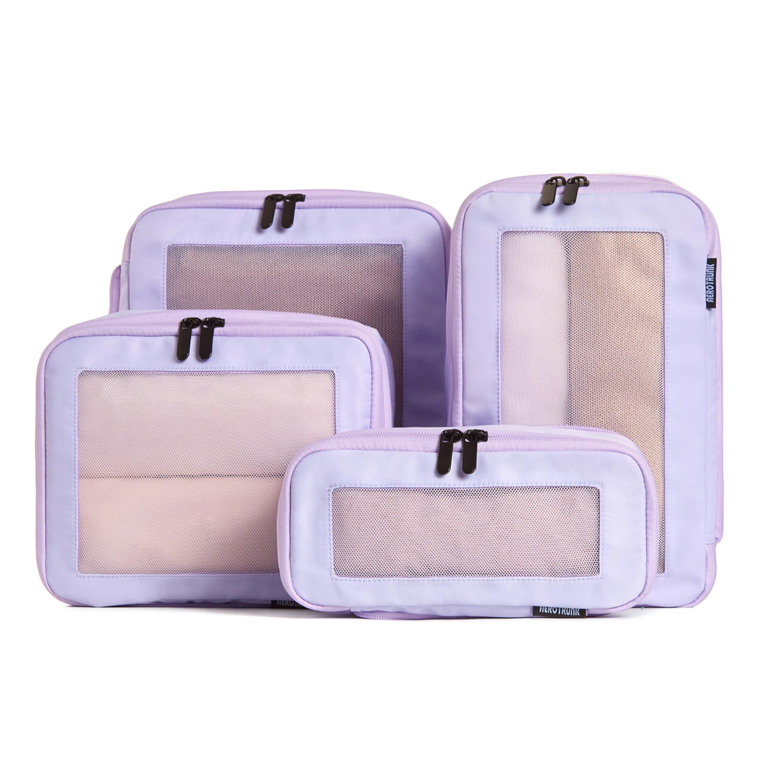 Aerotrunk Compression Packing Cubes for Travel - Luggage Organizer Bags - Double Zipper Packing Cubes for Suitcases
