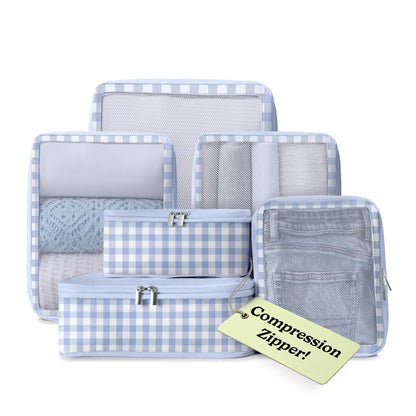 VANDEL Space-Saving Compression Packing Cubes for Women, Men, Compressible Carry On Suit Case Organizer Luggage Packing Cubes for Travel Organizer Bags for Luggage and Backpacks, Suitcase Cube