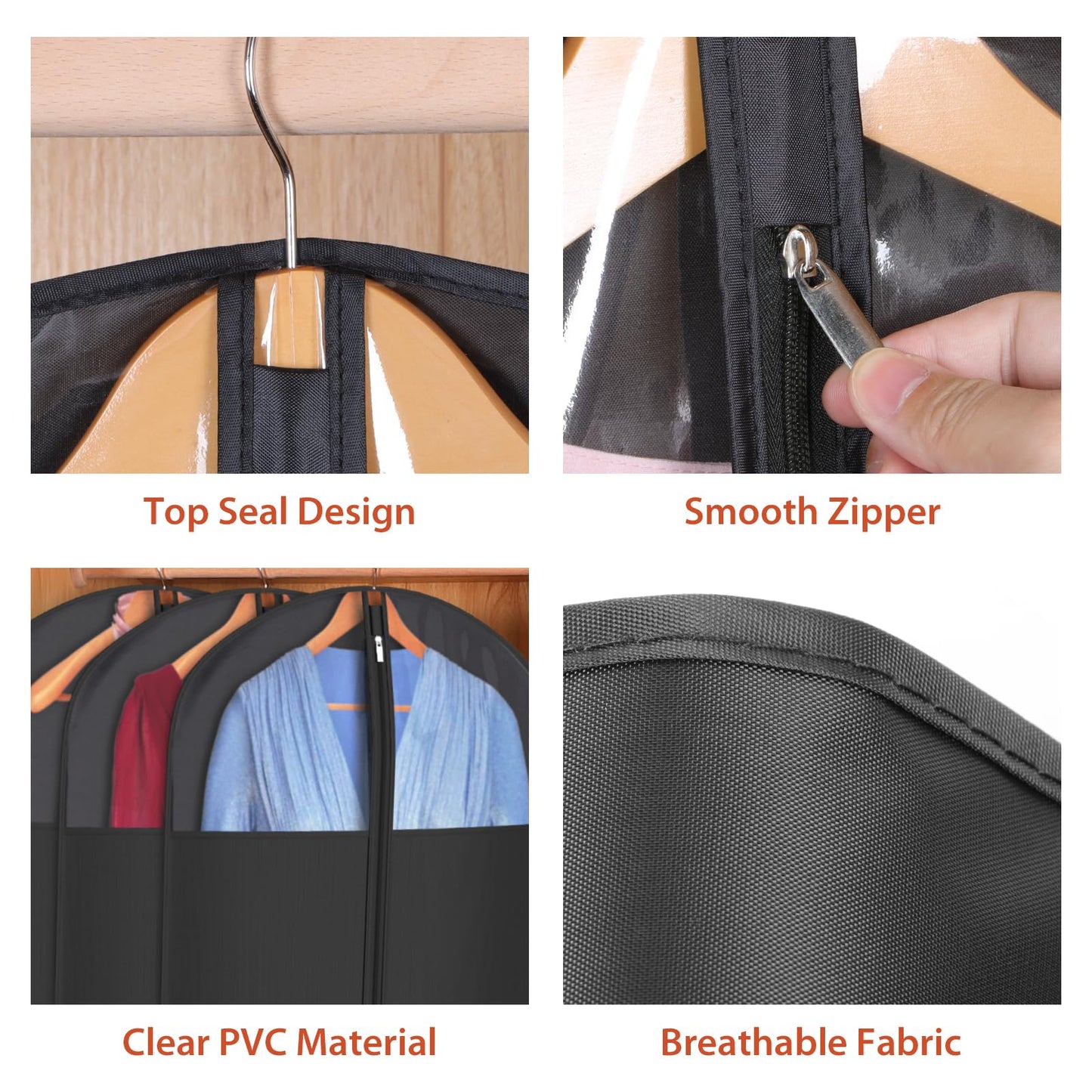 Univivi Lightweight Garment Bag Suit Bag for Storage and Travel