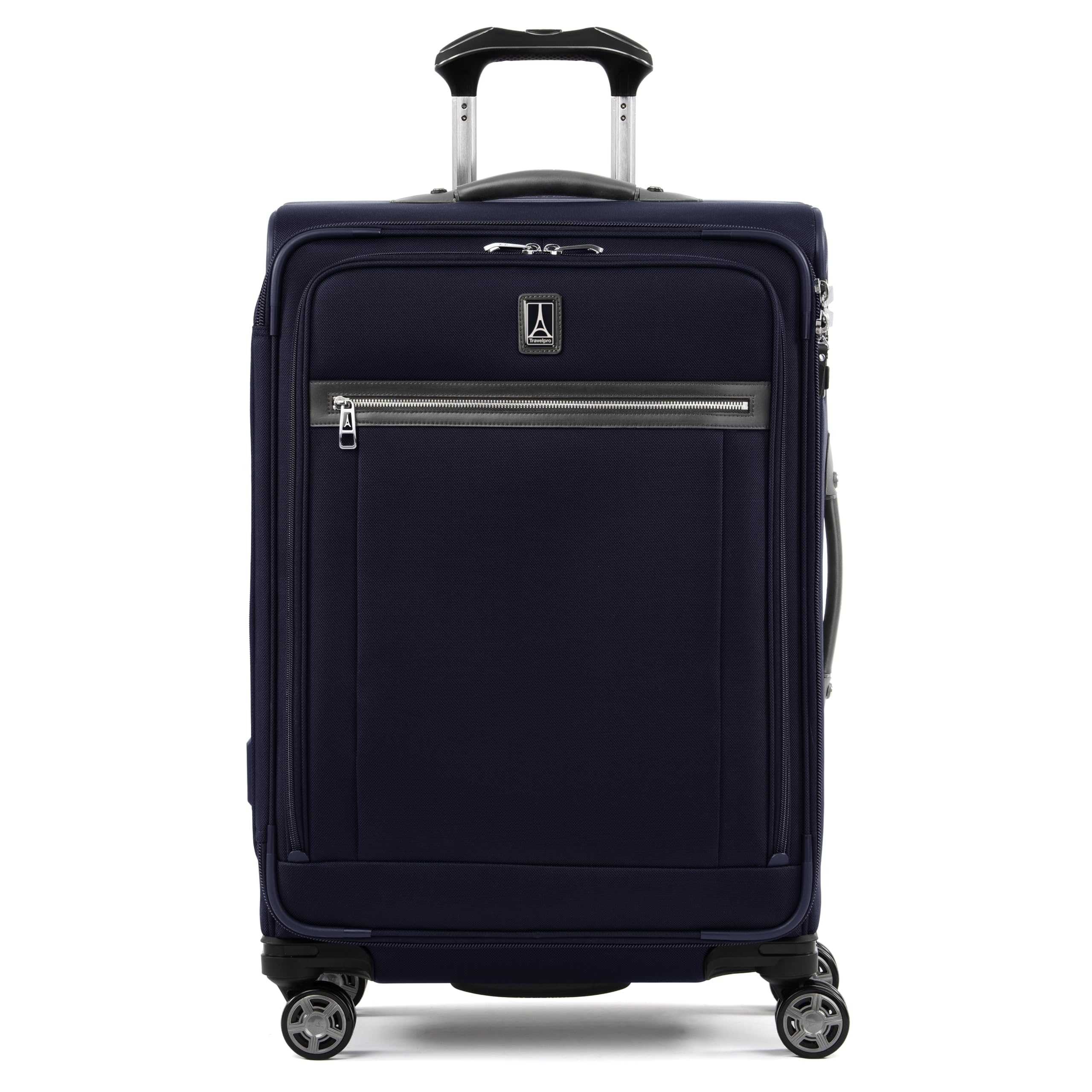 Travelpro Platinum Elite Softside Expandable Checked Luggage, 8 Wheel Spinner Large Suitcase, TSA Lock, Men and Women
